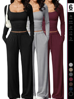 Plisse Loungewear Sleepwear Set