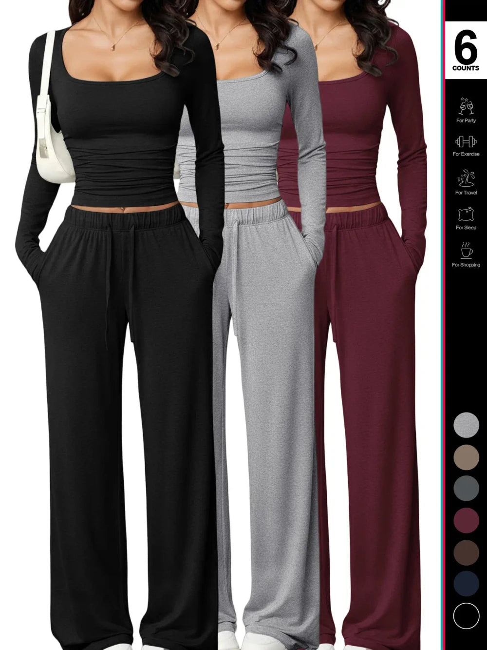 Plisse Loungewear Sleepwear Set
