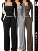 Plisse Loungewear Sleepwear Set