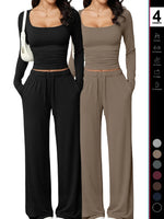 Plisse Loungewear Sleepwear Set