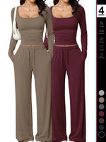 Plisse Loungewear Sleepwear Set