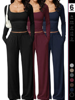 Plisse Loungewear Sleepwear Set