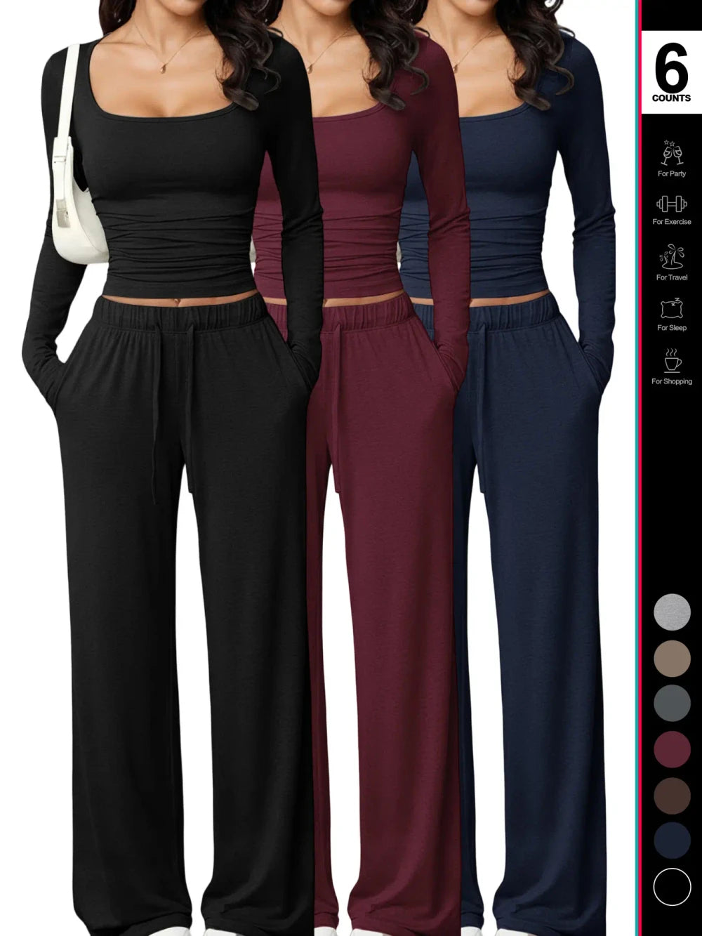 Plisse Loungewear Sleepwear Set