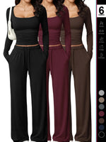 Plisse Loungewear Sleepwear Set