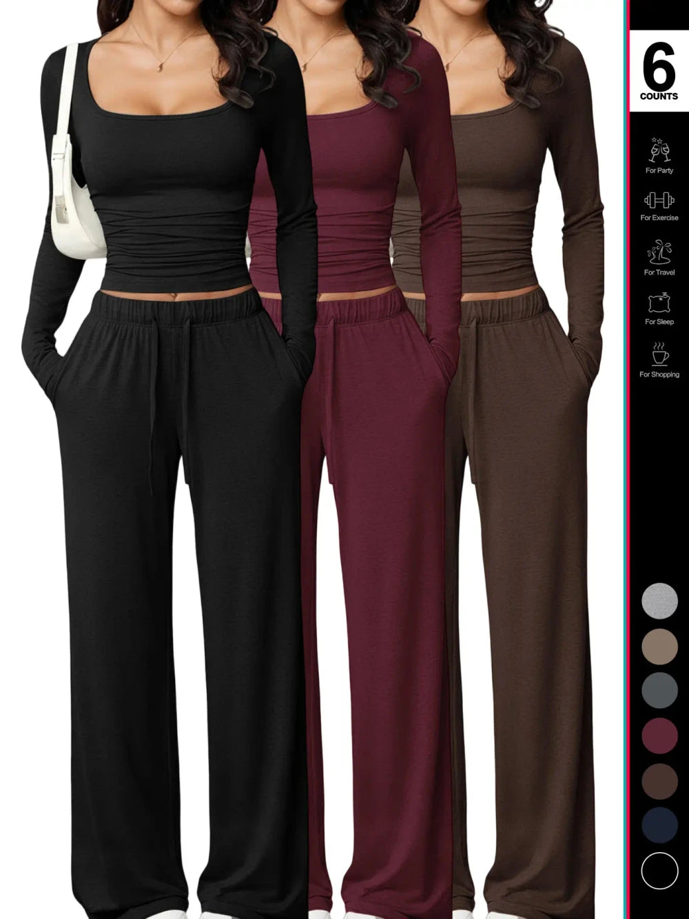 Plisse Loungewear Sleepwear Set