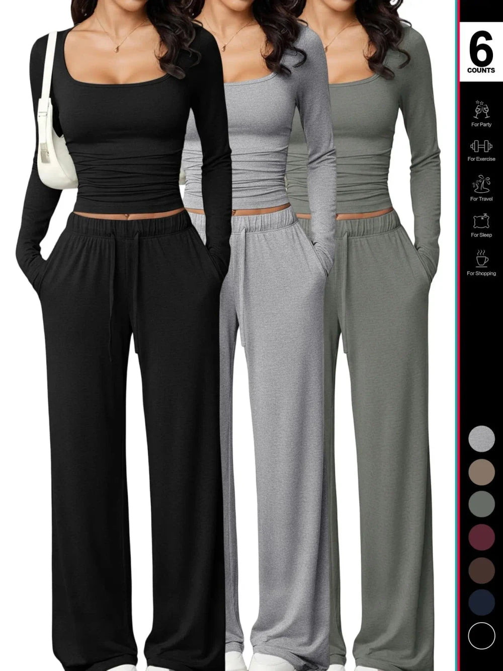 Plisse Loungewear Sleepwear Set