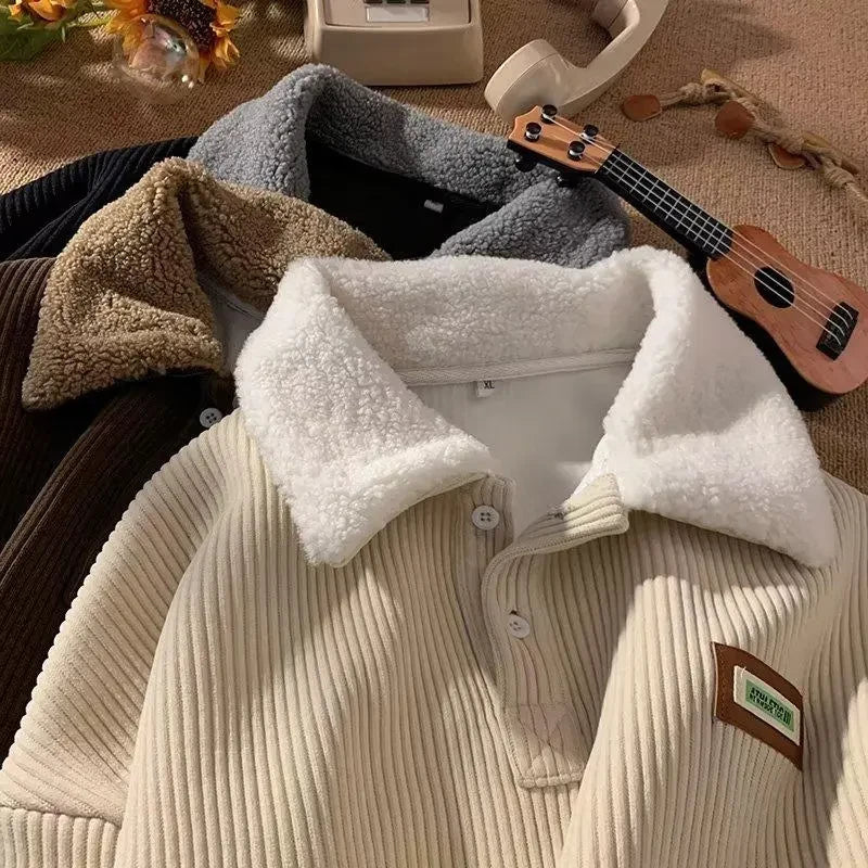 Corduroy Polo Sweater