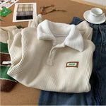 Corduroy Polo Sweater