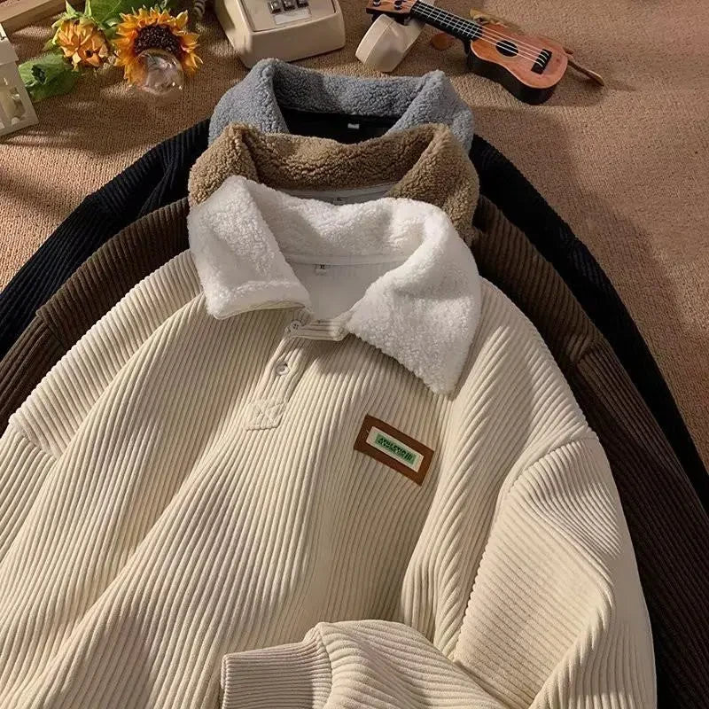 Corduroy Polo Sweater