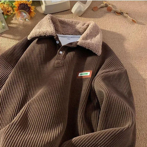 Corduroy Polo Sweater